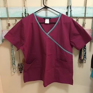 XL - Maroon Scrub Top